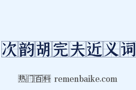 次韵胡完夫近义词是什么意思的图片